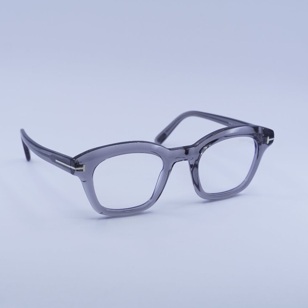 Tom Ford FT5961-B 020 Eyeglasses Grey 49mm Square Frame, Blue Light Block Lenses - Picture 7 of 9